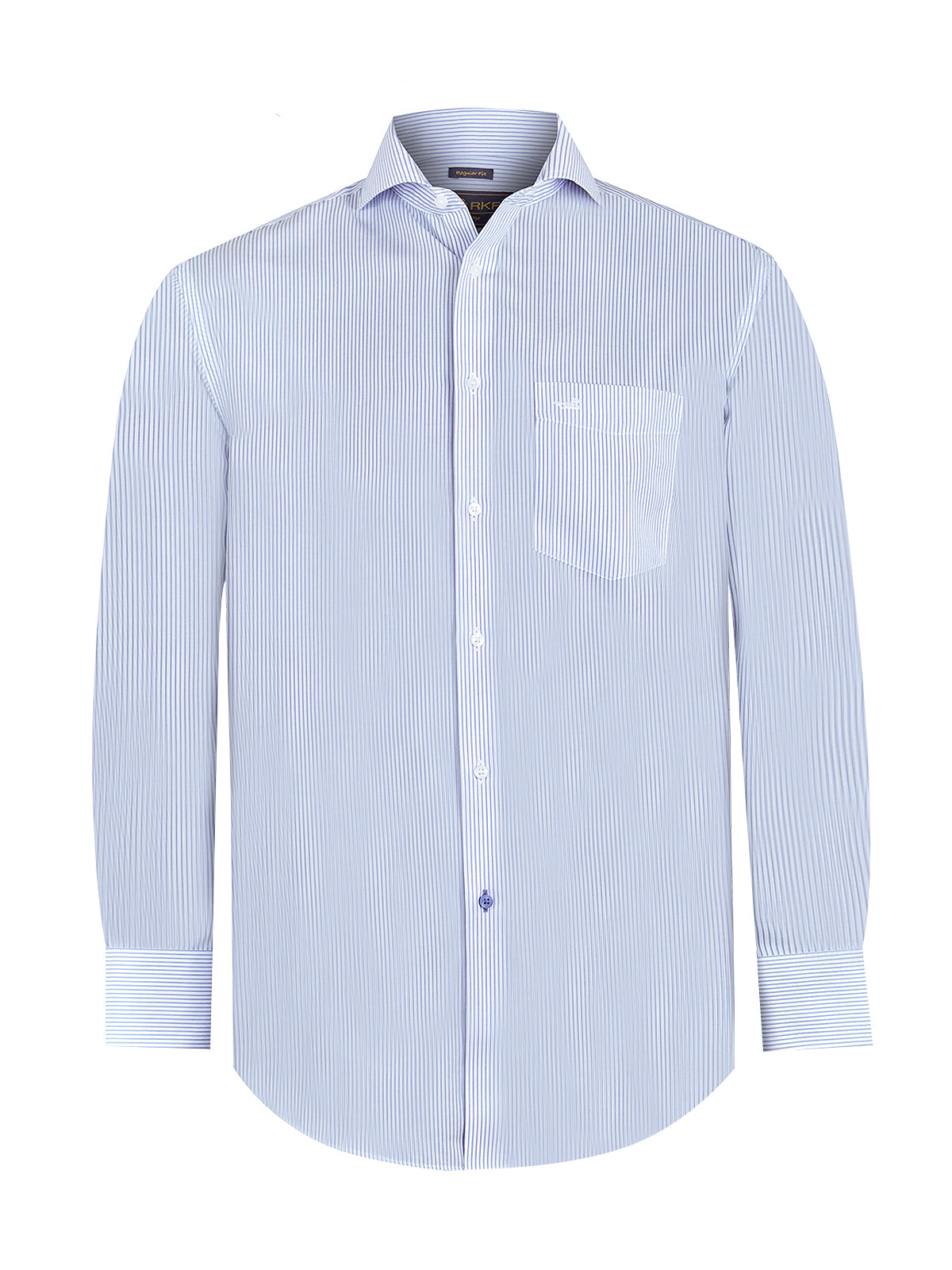 Camisa Libre De Arrugas Hombre WF Cuello Italiano Celeste Rockford