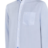 Camisa Libre De Arrugas Hombre WF Cuello Italiano Celeste Rockford