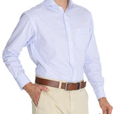 Camisa Libre De Arrugas Hombre WF Cuello Italiano Celeste Rockford