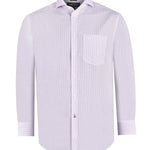Camisa Libre De Arrugas Hombre WF Cuello Italiano Lila Rockford