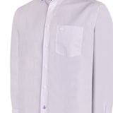 Camisa Libre De Arrugas Hombre WF Cuello Italiano Lila Rockford