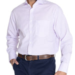 Camisa Libre De Arrugas Hombre WF Cuello Italiano Lila Rockford