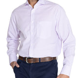 Camisa Libre De Arrugas Hombre WF Cuello Italiano Lila Rockford