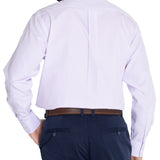 Camisa Libre De Arrugas Hombre WF Cuello Italiano Lila Rockford