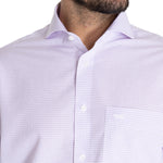 Camisa Libre De Arrugas Hombre WF Cuello Italiano Lila Rockford