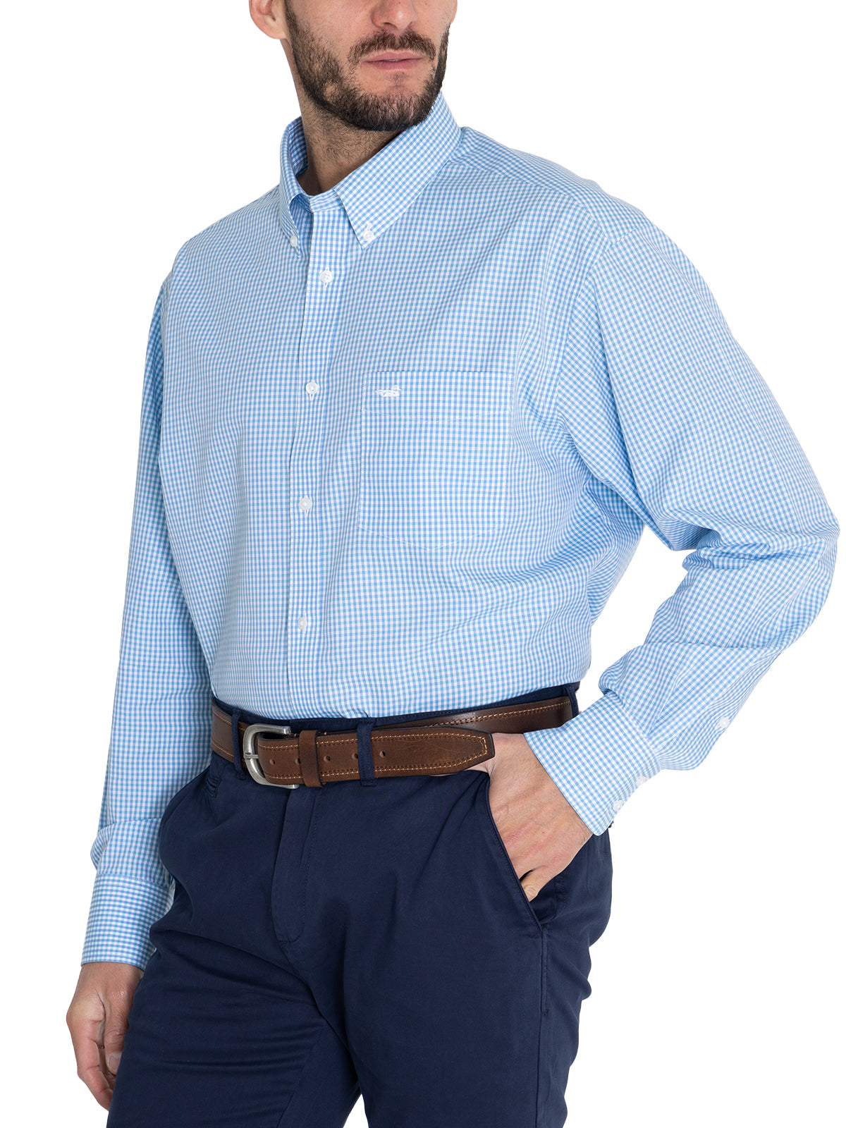 Camisa Libre De Arrugas Hombre WF Cuello Button-Down Calipso Rockford