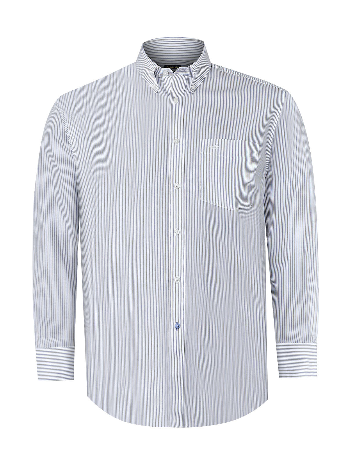 Camisa Libre De Arrugas Hombre WF Cuello Button-Down Gris Rockford