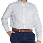 Camisa Libre De Arrugas Hombre WF Cuello Button-Down Gris Rockford