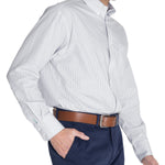 Camisa Libre De Arrugas Hombre WF Cuello Button-Down Gris Rockford