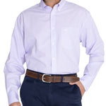 Camisa Libre De Arrugas Hombre WF Cuello Button-Down Lila Rockford