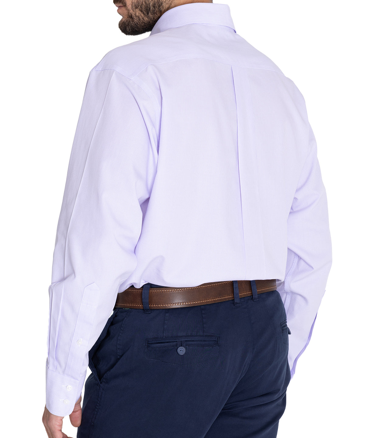 Camisa Libre De Arrugas Hombre WF Cuello Button-Down Lila Rockford