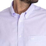 Camisa Libre De Arrugas Hombre WF Cuello Button-Down Lila Rockford