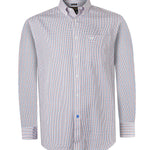 Camisa Libre De Arrugas Hombre WF Cuello Button-Down Azul Rockford