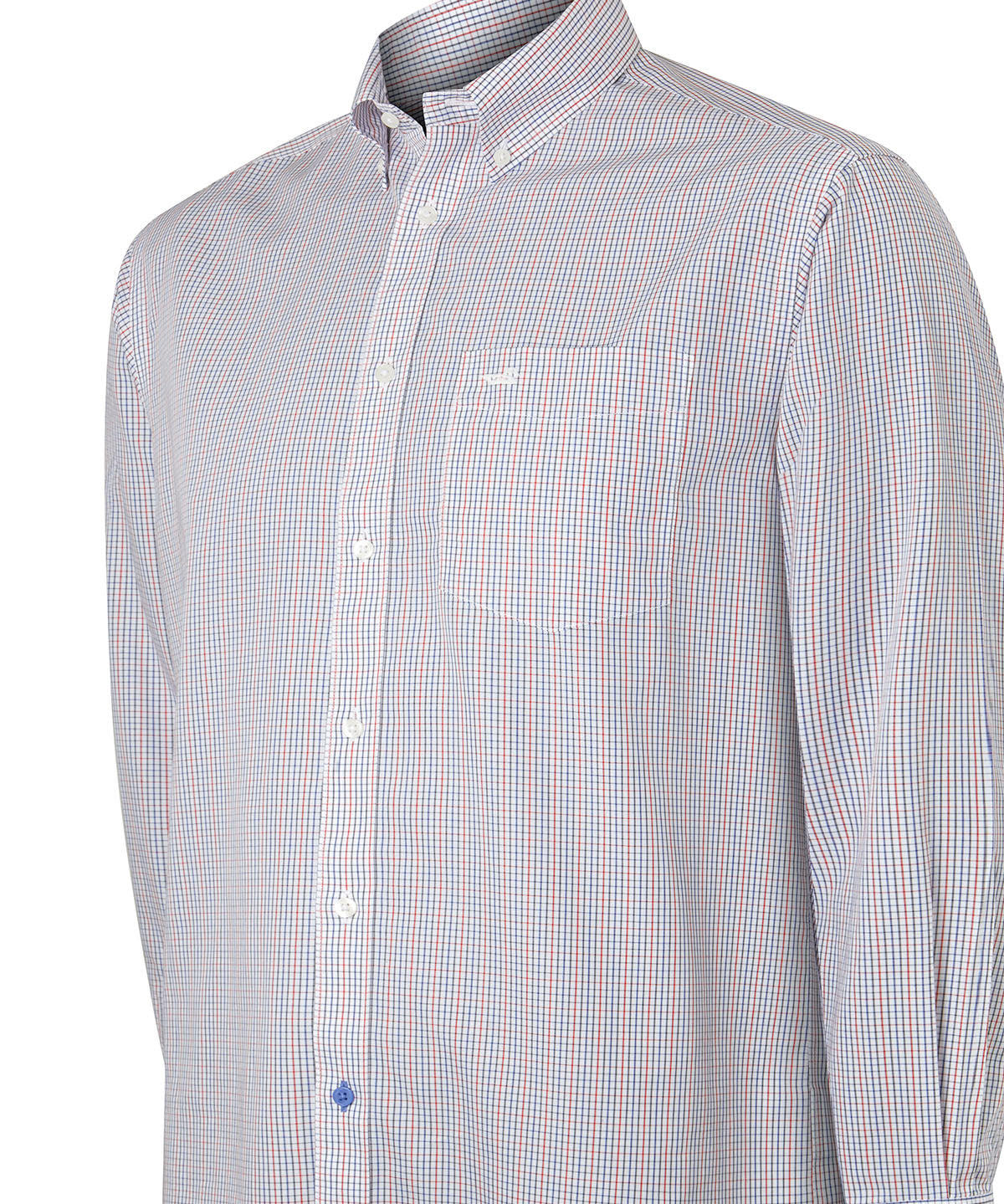 Camisa Libre De Arrugas Hombre WF Cuello Button-Down Azul Rockford
