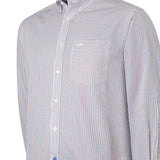 Camisa Libre De Arrugas Hombre WF Cuello Button-Down Azul Rockford