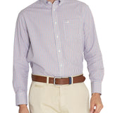 Camisa Libre De Arrugas Hombre WF Cuello Button-Down Azul Rockford