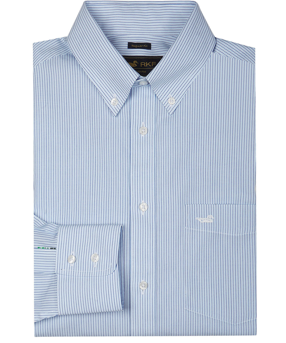 Camisa Libre De Arrugas Hombre WF Cuello Button-Down Marino Rockford