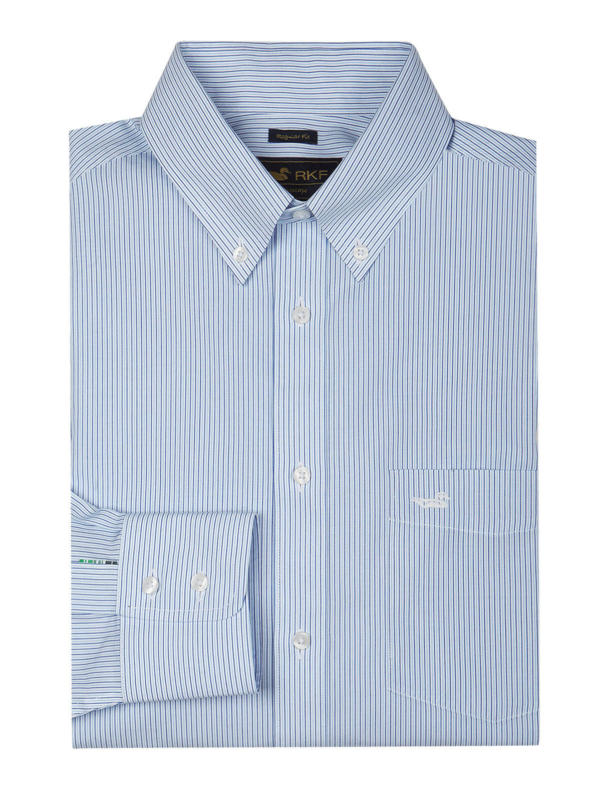 Camisa Libre De Arrugas Hombre WF Cuello Button-Down Marino Rockford