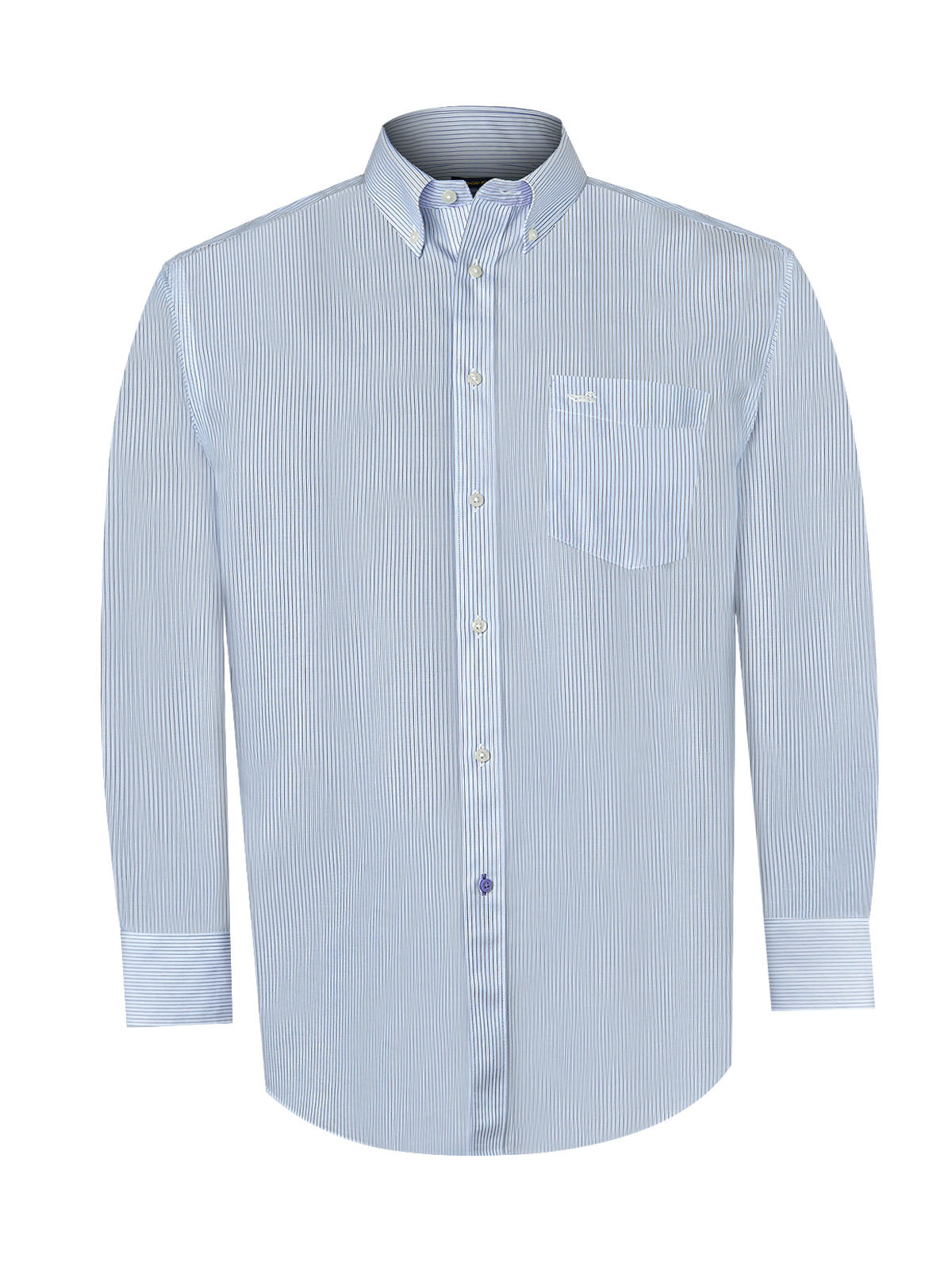 Camisa Libre De Arrugas Hombre WF Cuello Button-Down Marino Rockford