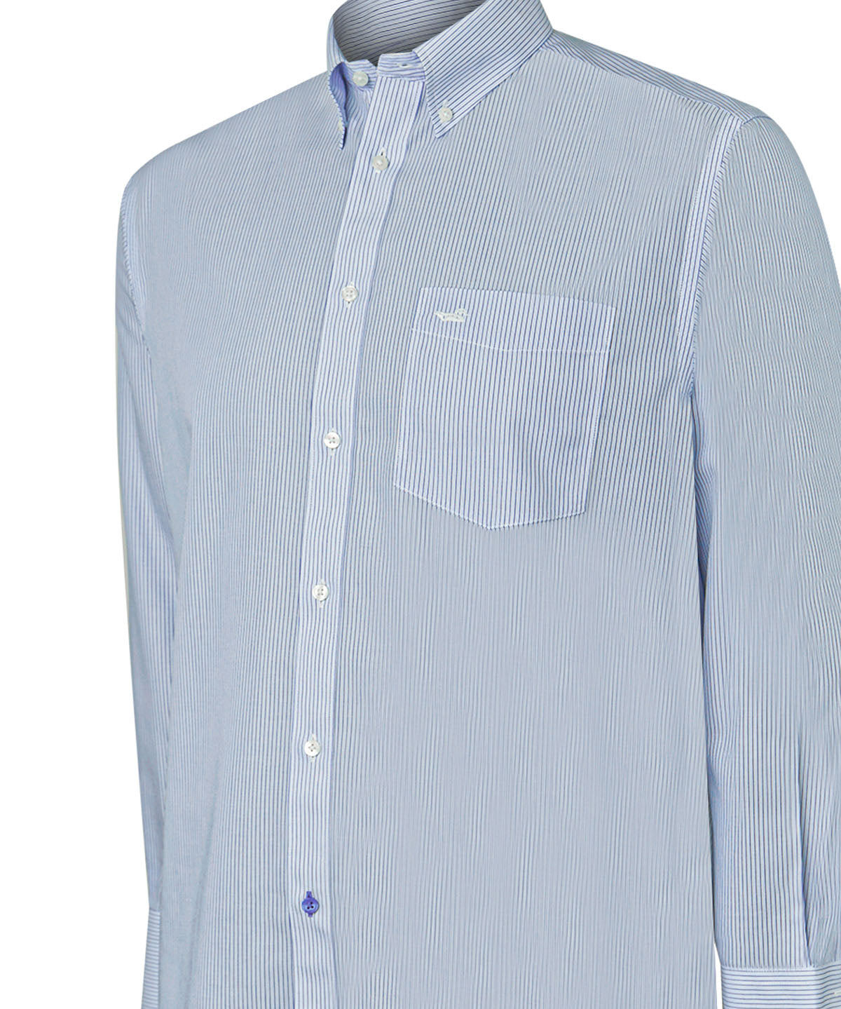 Camisa Libre De Arrugas Hombre WF Cuello Button-Down Marino Rockford