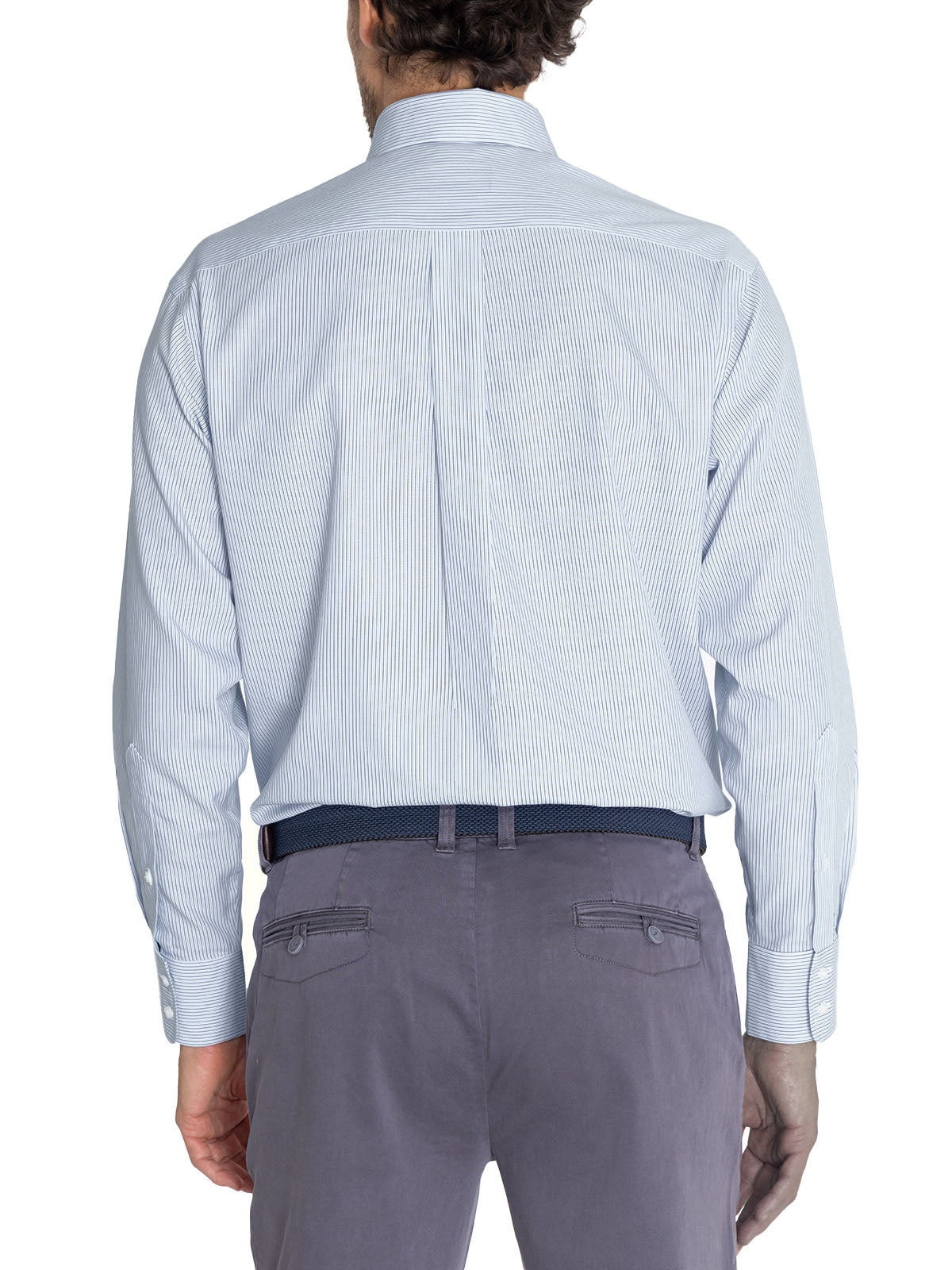 Camisa Libre De Arrugas Hombre WF Cuello Button-Down Marino Rockford