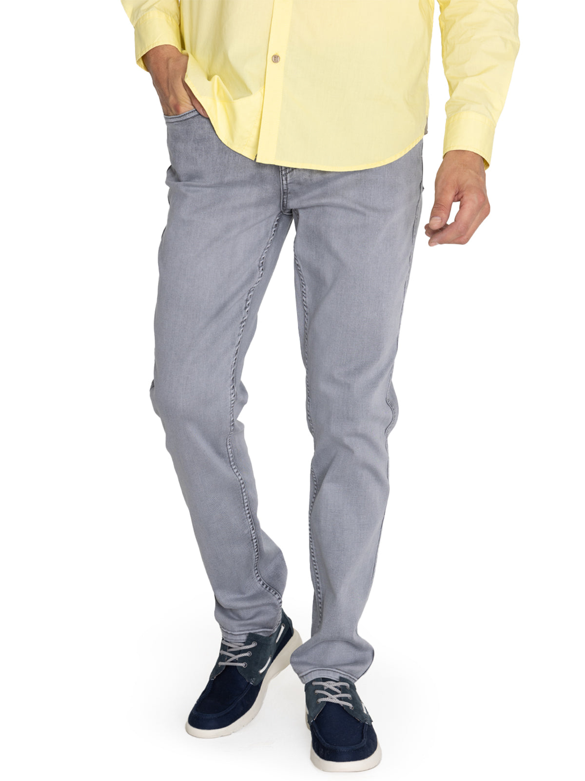 Jeans Algodón Orgánico Hombre Baycolor Gris Rockford