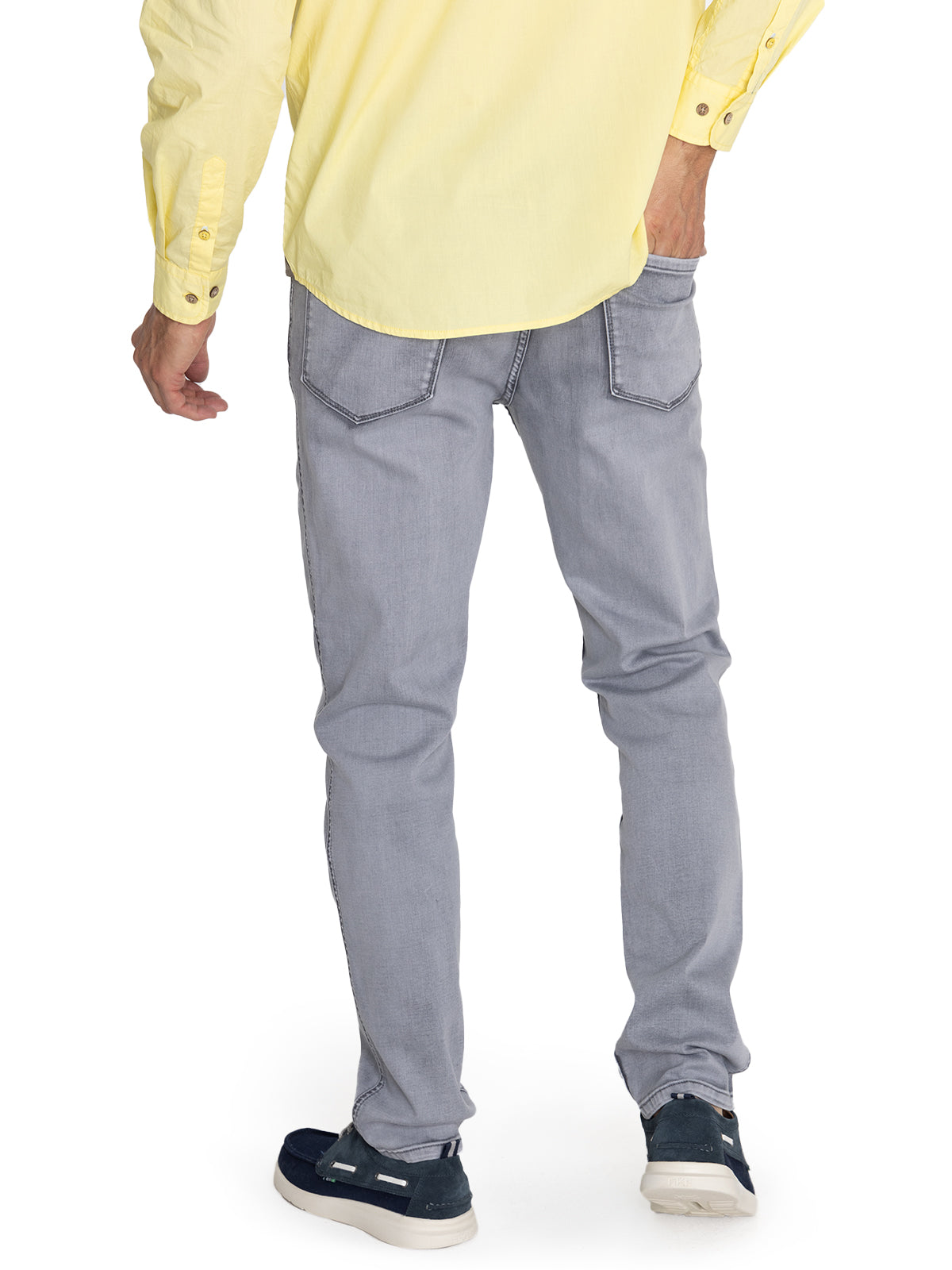 Jeans Algodón Orgánico Hombre Baycolor Gris Rockford