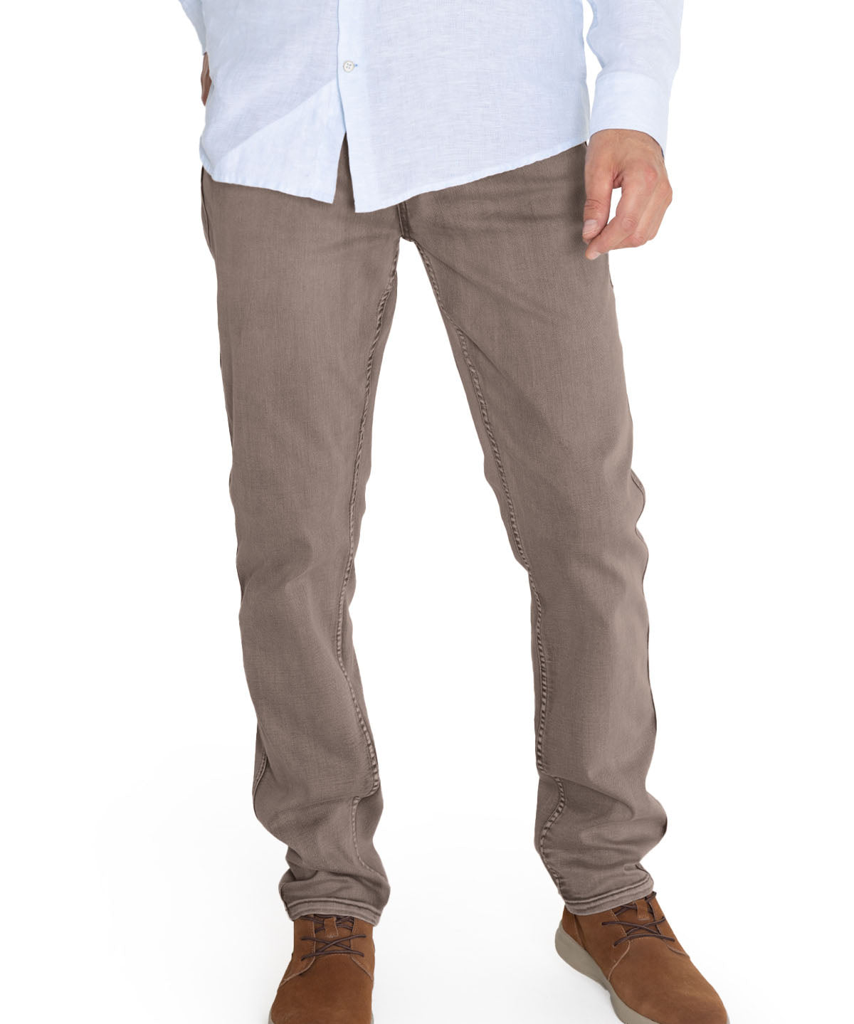 Jeans Algodón Orgánico Hombre Baycolor Café Rockford