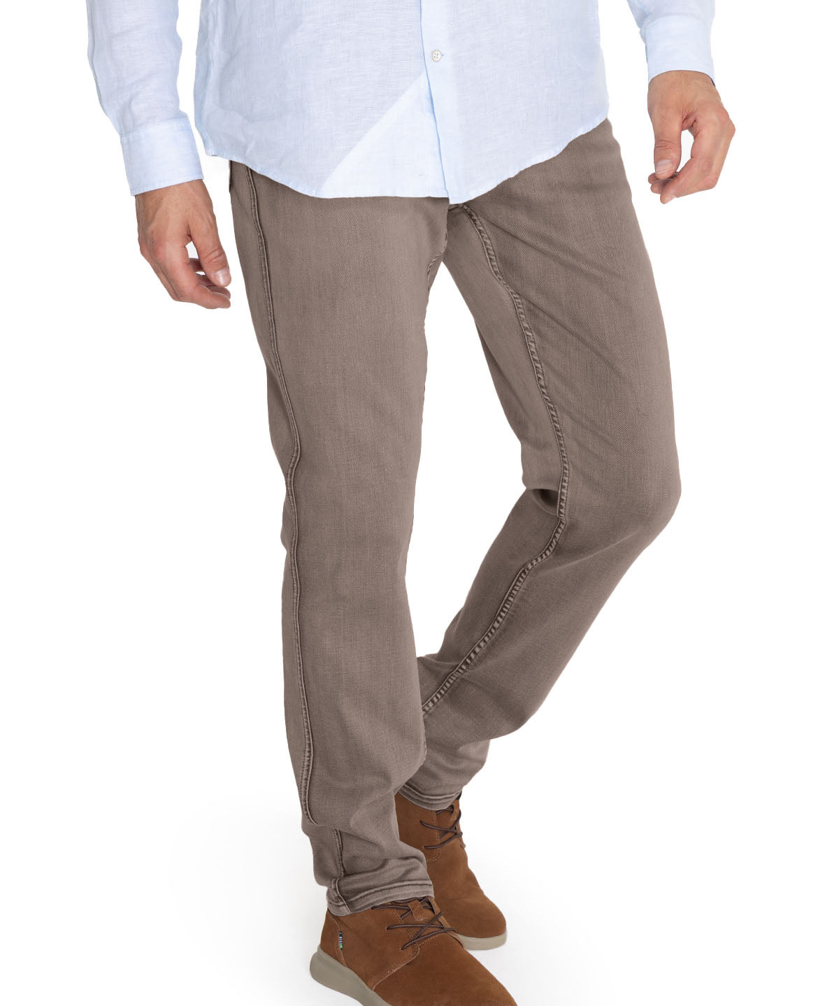 Jeans Algodón Orgánico Hombre Baycolor Café Rockford