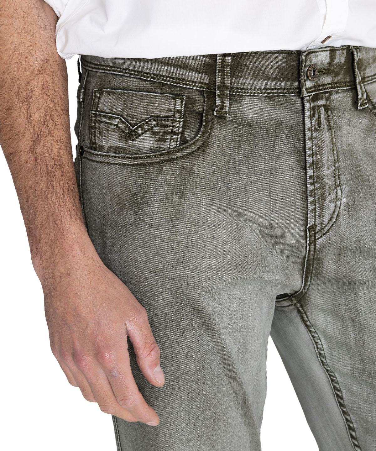 Jeans Algodón Orgánico Hombre Baycolor Verde Rockford