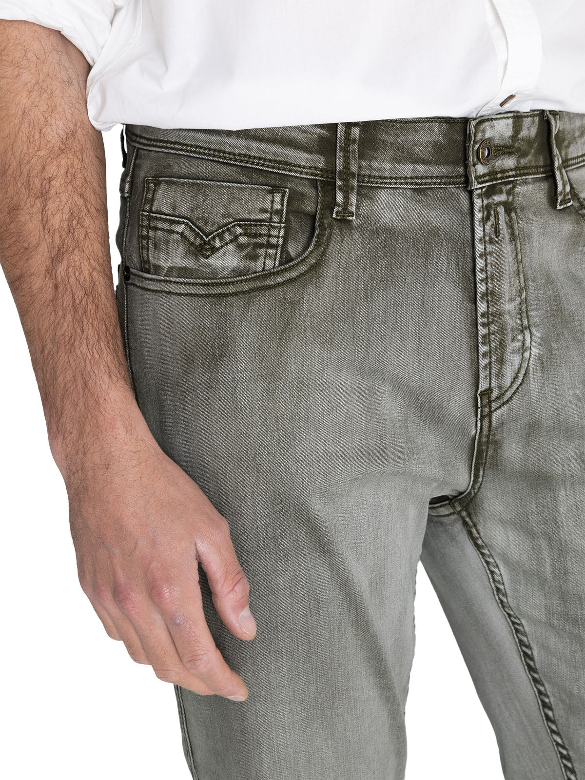 Jeans Algodón Orgánico Hombre Baycolor Verde Rockford