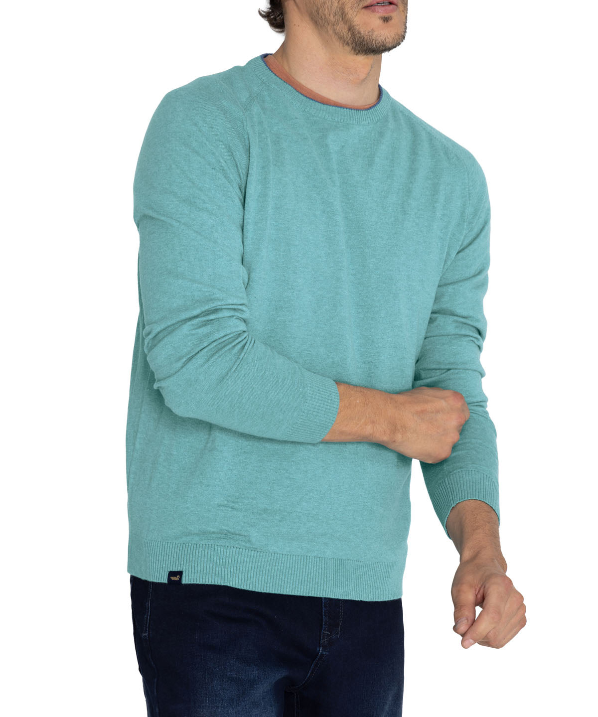 Sweater Algodón Orgánico Hombre Angri Celeste Rockford
