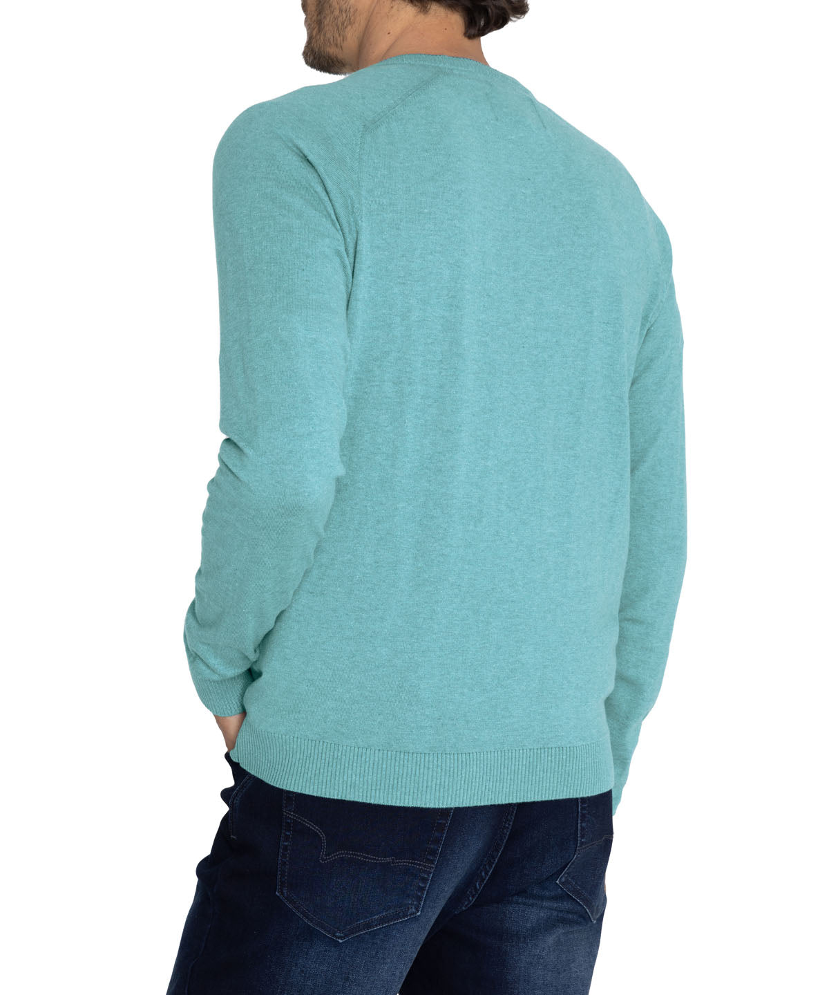 Sweater Algodón Orgánico Hombre Angri Celeste Rockford