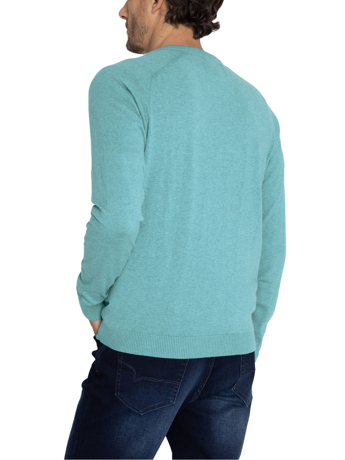 Sweater Algodón Orgánico Hombre Angri Celeste Rockford