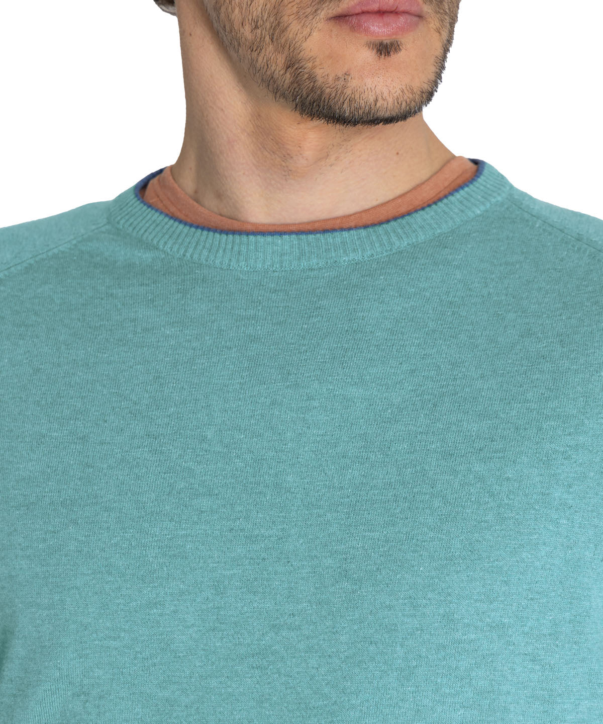 Sweater Algodón Orgánico Hombre Angri Celeste Rockford