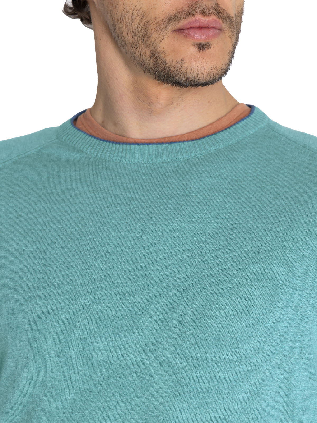 Sweater Algodón Orgánico Hombre Angri Celeste Rockford