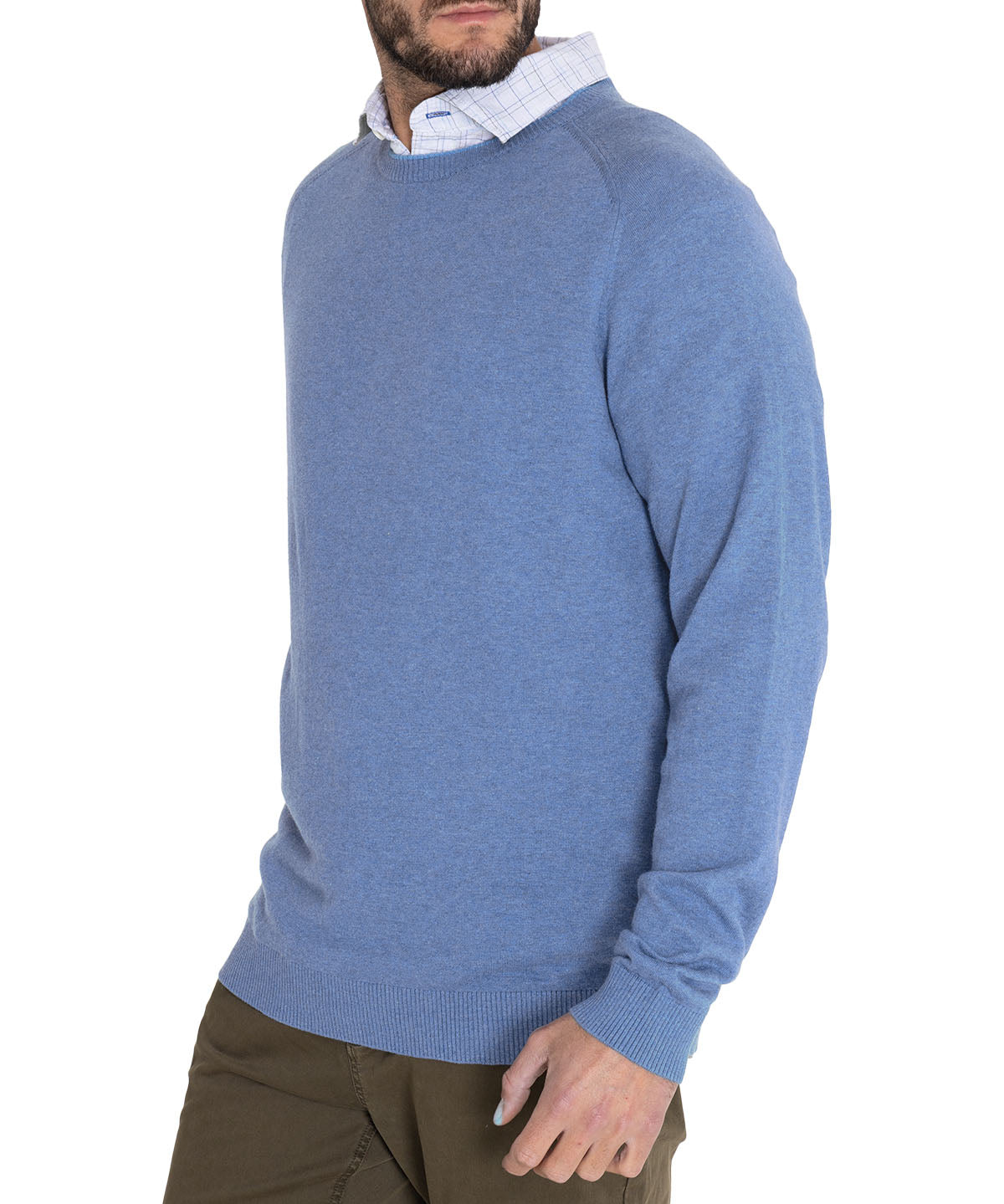 Sweater Algodón Orgánico Hombre Angri Azul Rockford