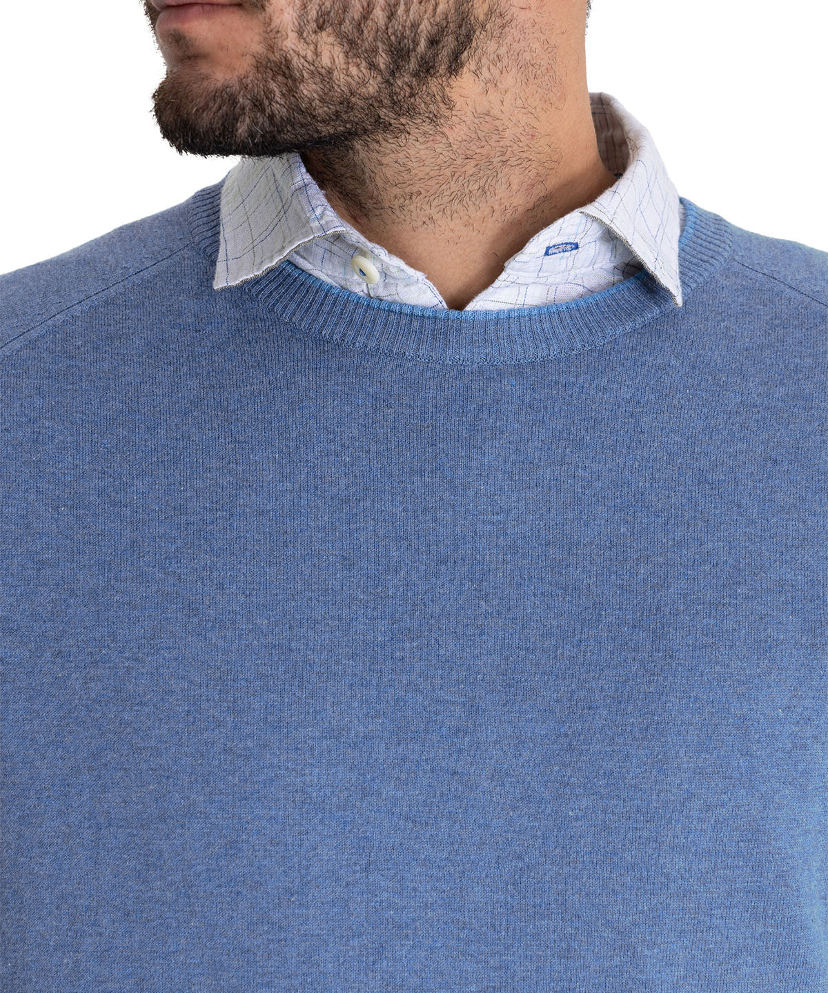Sweater Algodón Orgánico Hombre Angri Azul Rockford