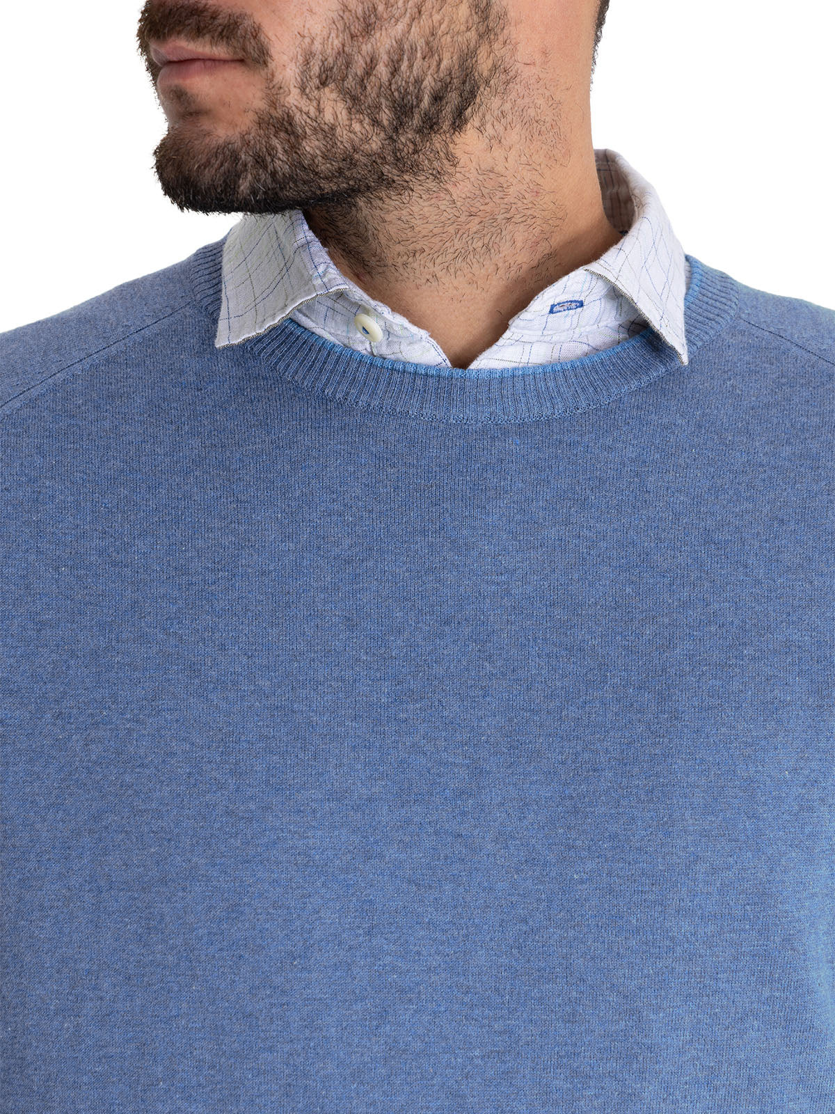 Sweater Algodón Orgánico Hombre Angri Azul Rockford