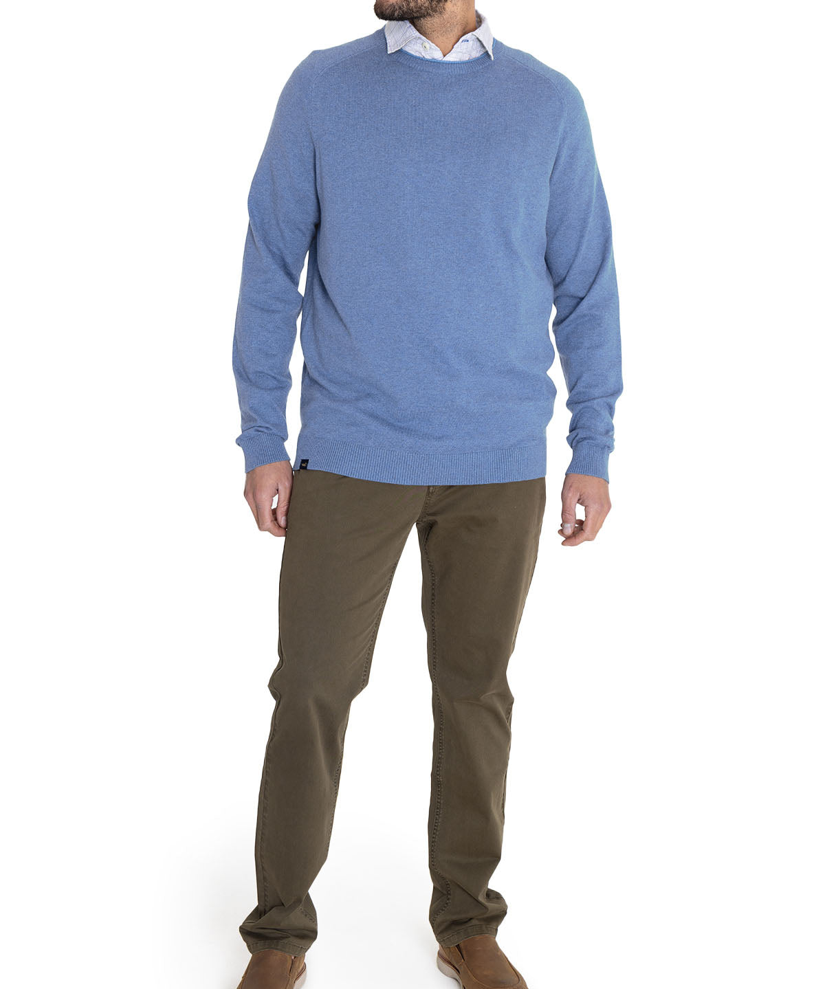 Sweater Algodón Orgánico Hombre Angri Azul Rockford