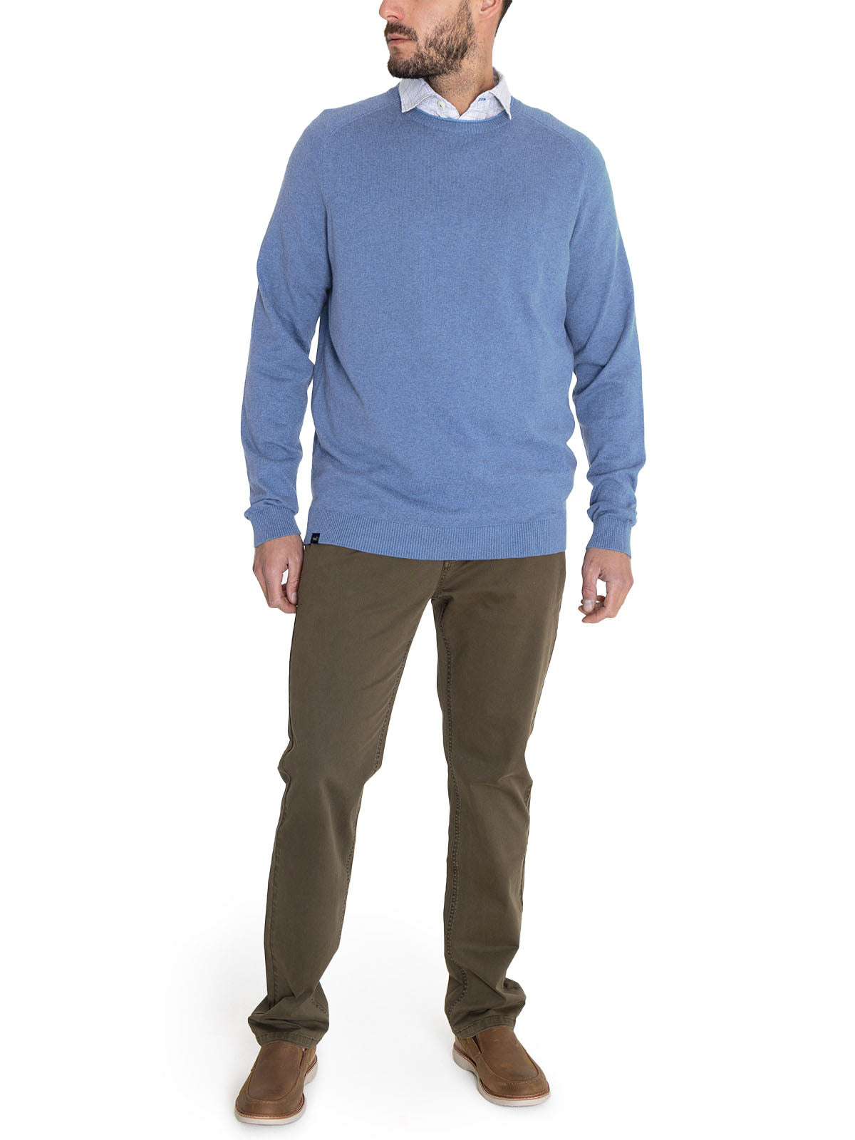 Sweater Algodón Orgánico Hombre Angri Azul Rockford