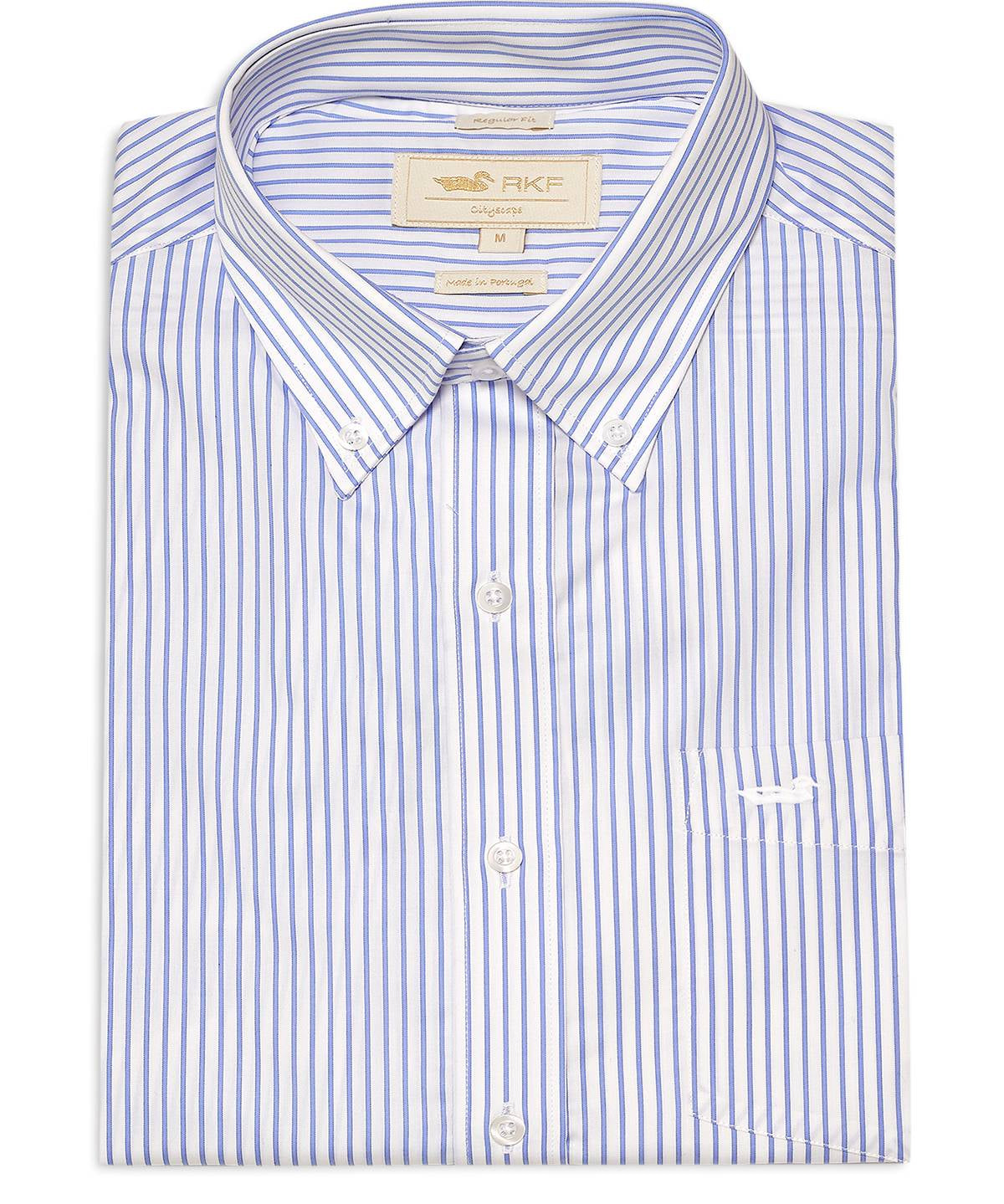 Camisa Cuello Button-Down Hombre Easyiron Celeste Rockford