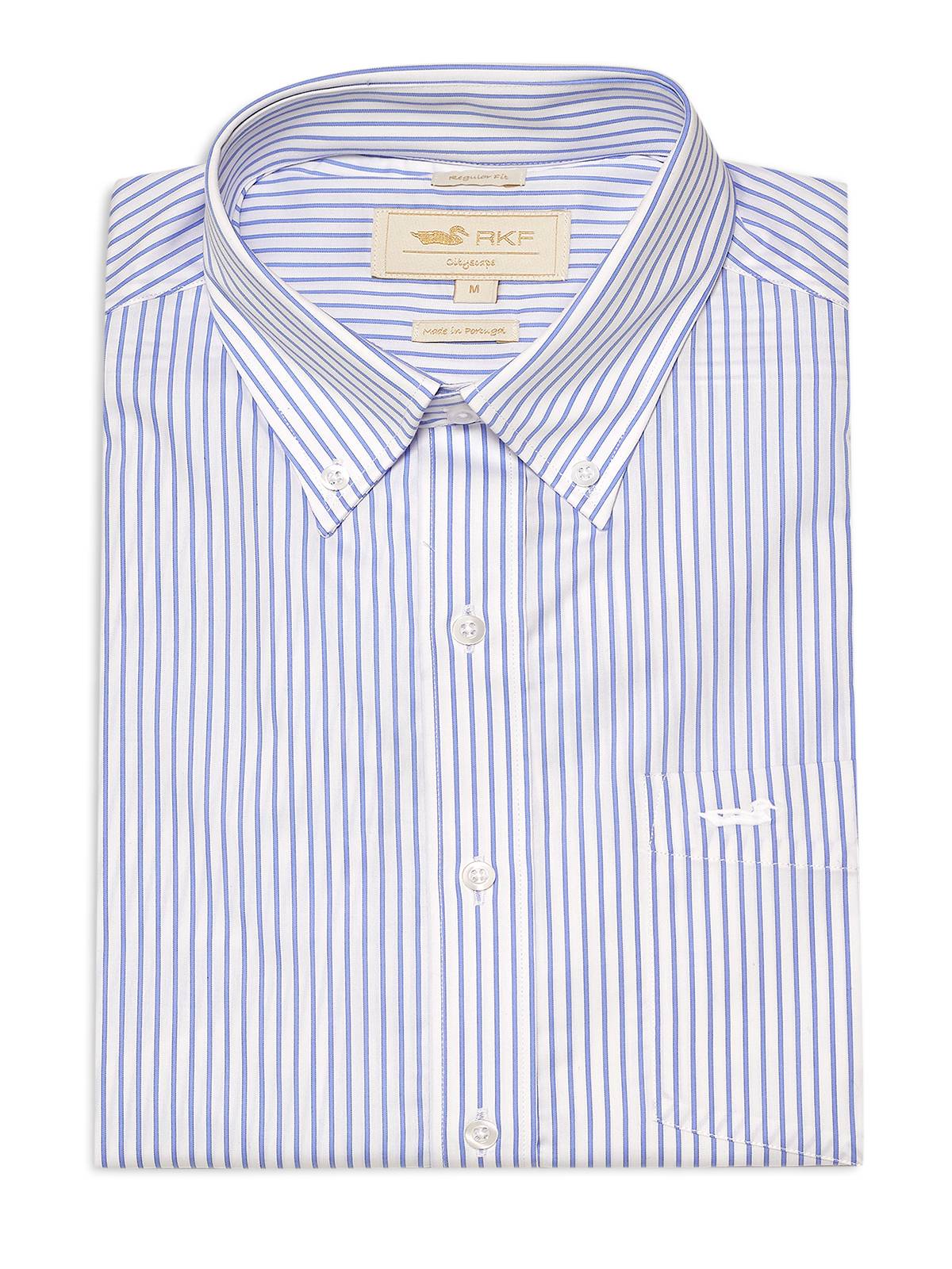 Camisa Cuello Button-Down Hombre Easyiron Celeste Rockford