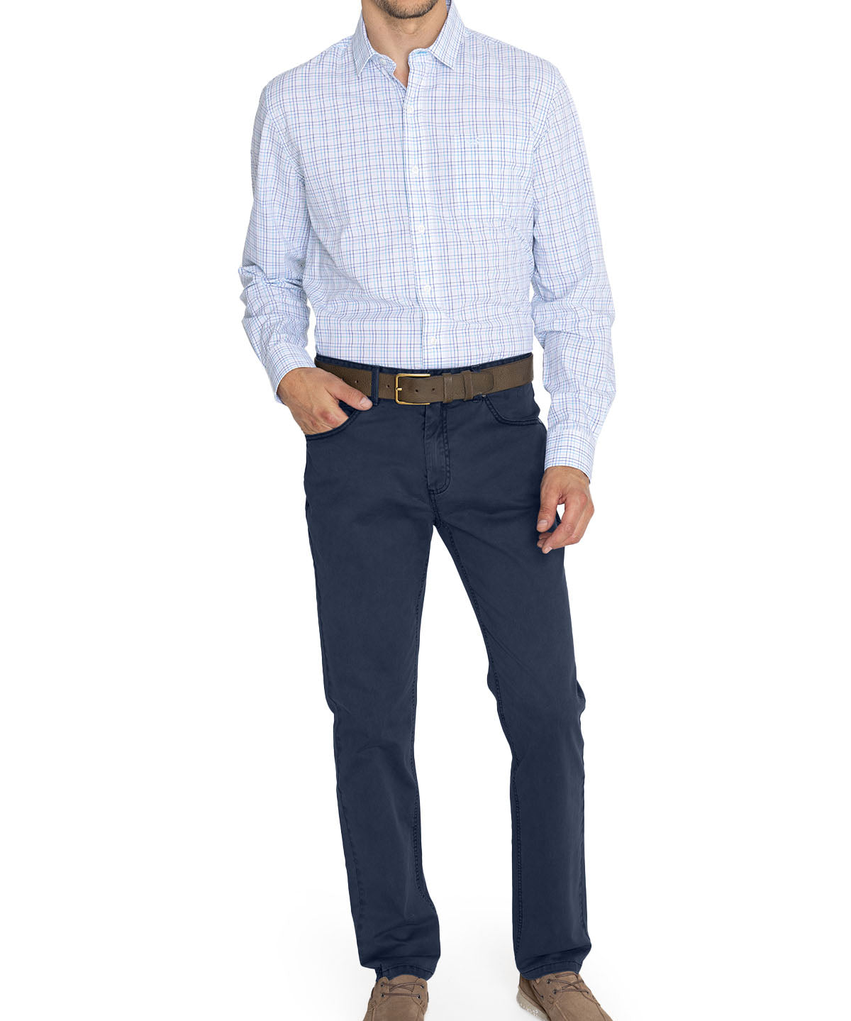 Pantalón Natural Flex Hombre Five Azul Rockford