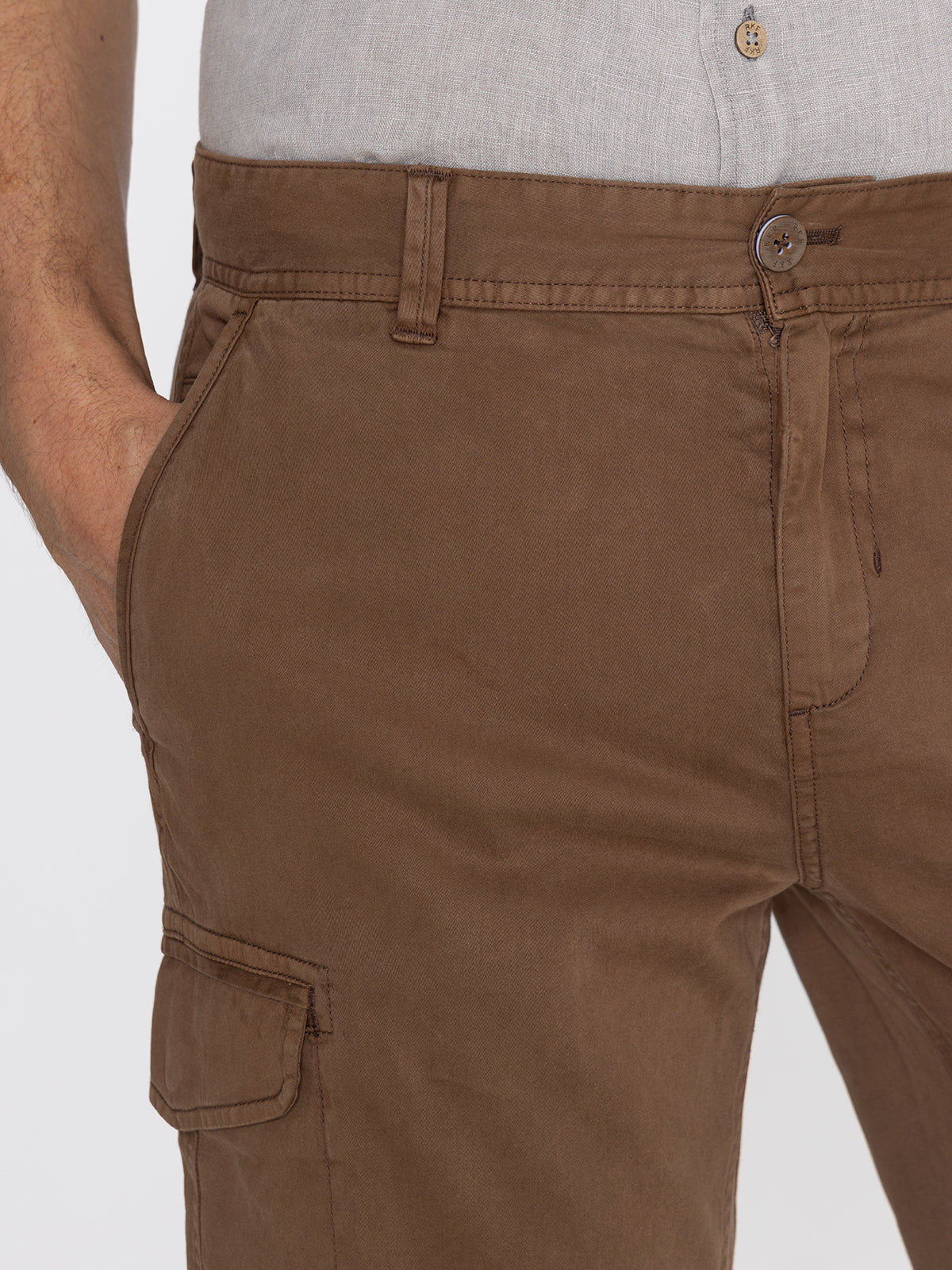 Short Tencel Hombre Kunapro Café Rockford