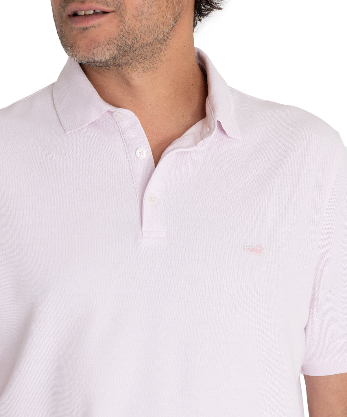 Polera Algodón Pima Hombre Newmitchel Rosado Rockford