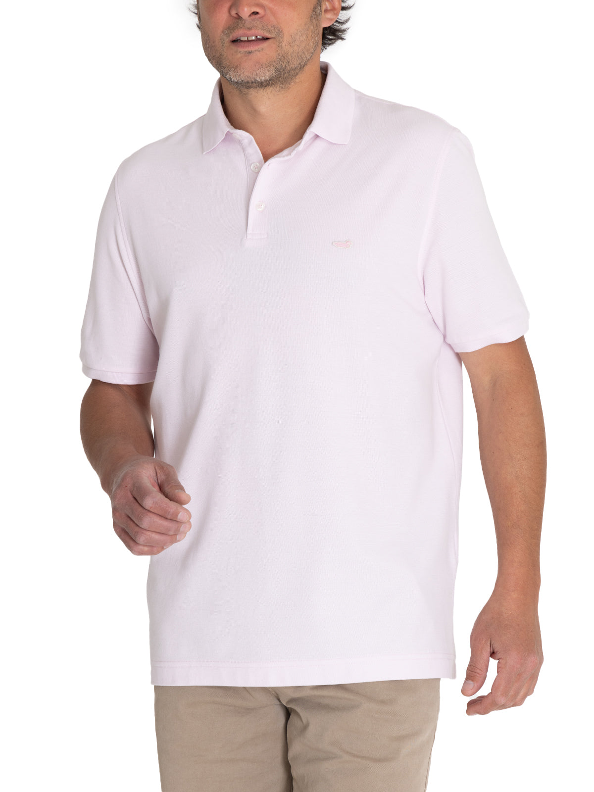 Polera Algodón Pima Hombre Newmitchel Rosado Rockford