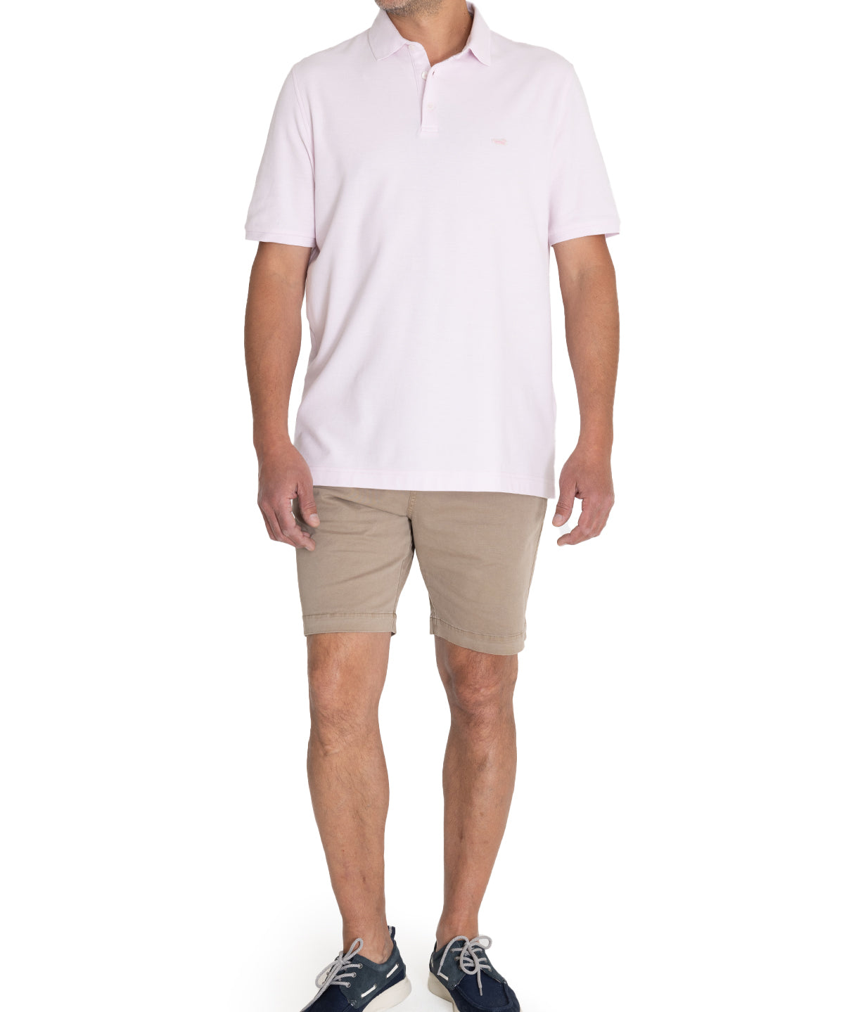 Polera Algodón Pima Hombre Newmitchel Rosado Rockford