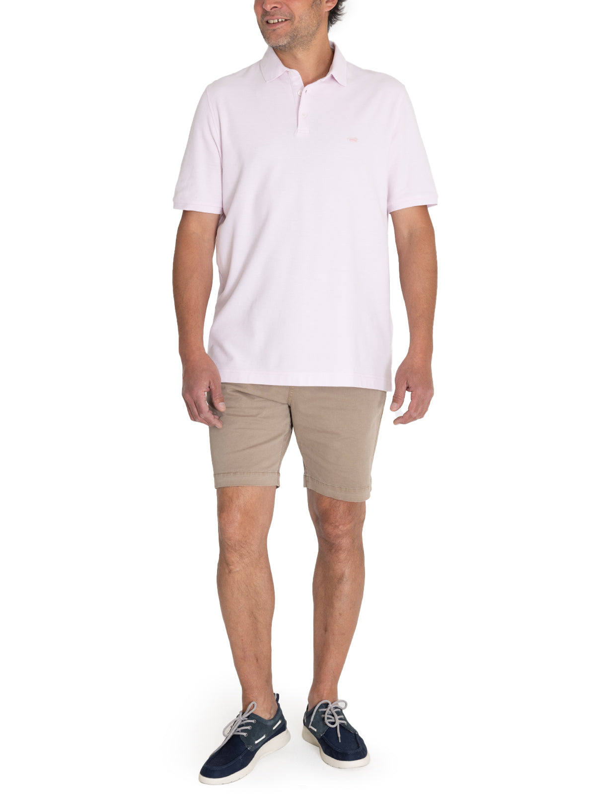 Polera Algodón Pima Hombre Newmitchel Rosado Rockford