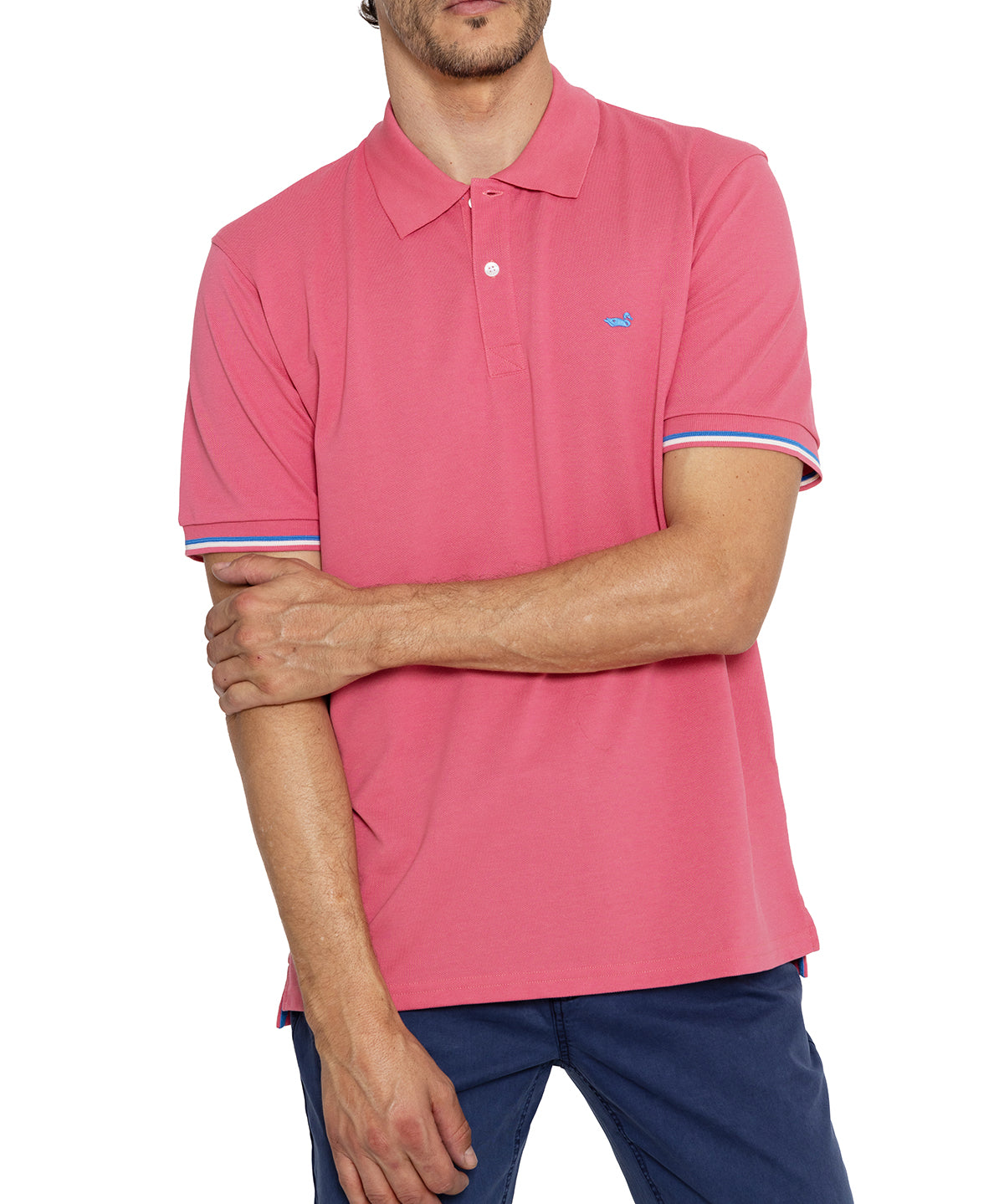 Polera Algodón Pima Hombre Mitchell Rosado Rockford